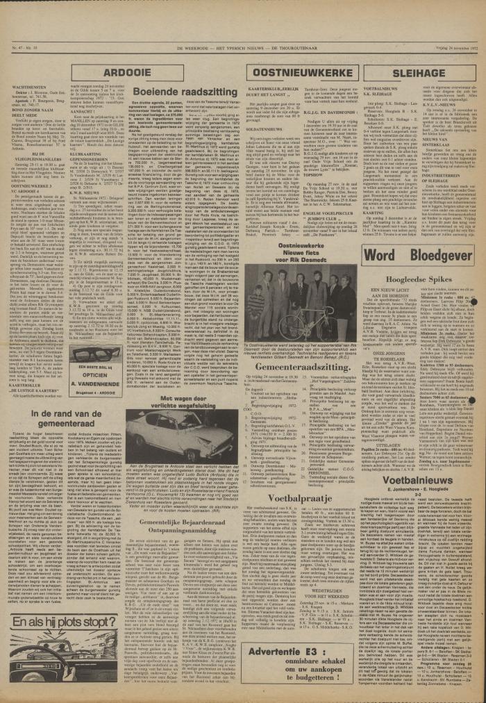 De Weekbode, 24 november 1972