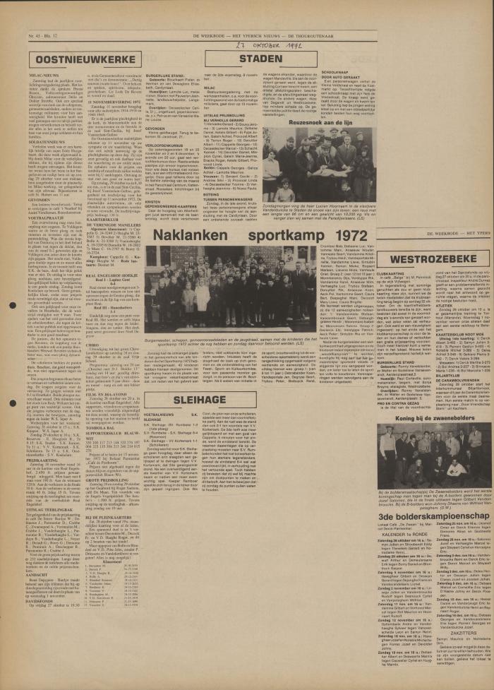 De Weekbode, 27 oktober 1972
