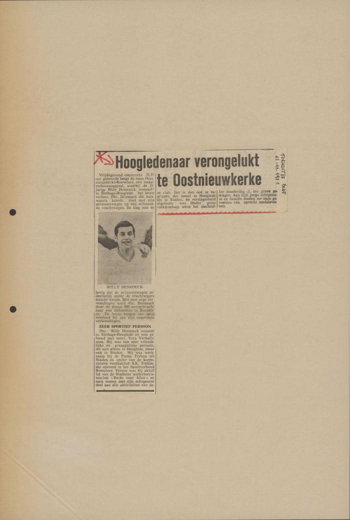 Torhoutse Bode, 12 november 1971