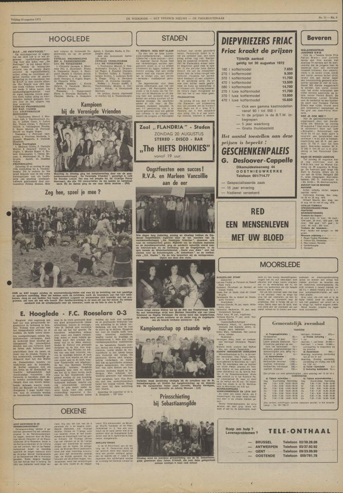 De Weekbode, 18 augustus 1972
