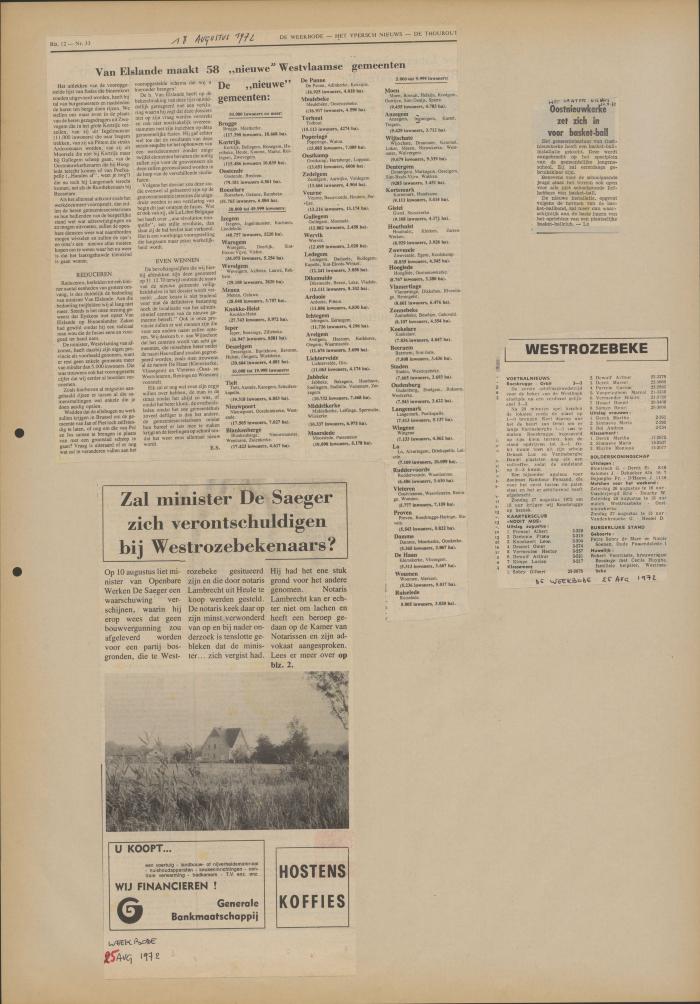 De Weekbode, 18 augustus 1972
De Weekbode, 25 augustus 1972
Het Laatste NIeuws, 24 augustus 1972