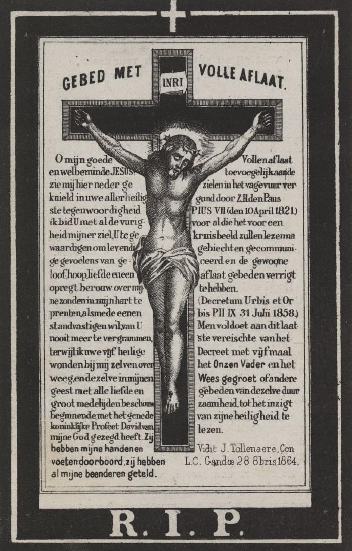 Bidprentjes, Ingelmunster, 1884 (deel 1)