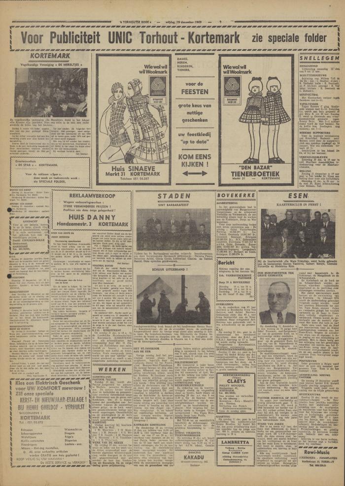 Torhoutse Bode, 19 december 1969