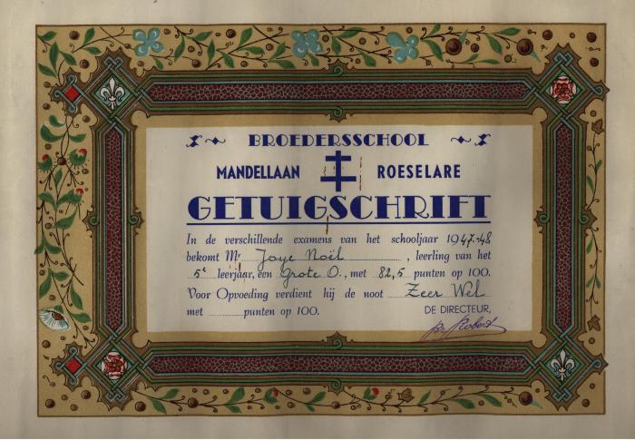 Grote onderscheiding Broedersschool 1948
