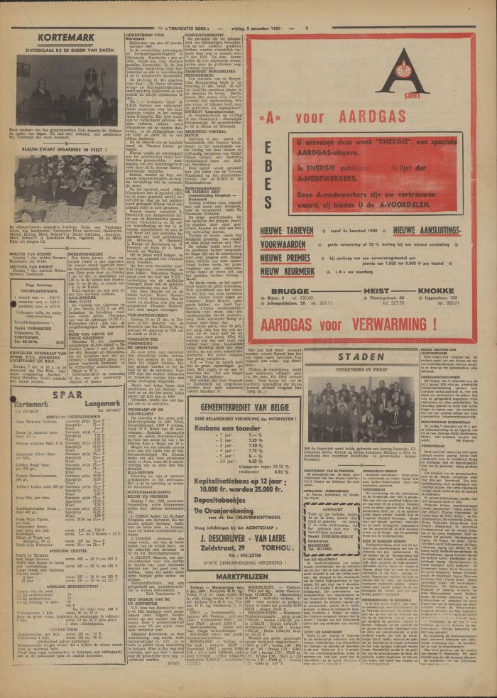 Torhoutse Bode, 5 december 1969