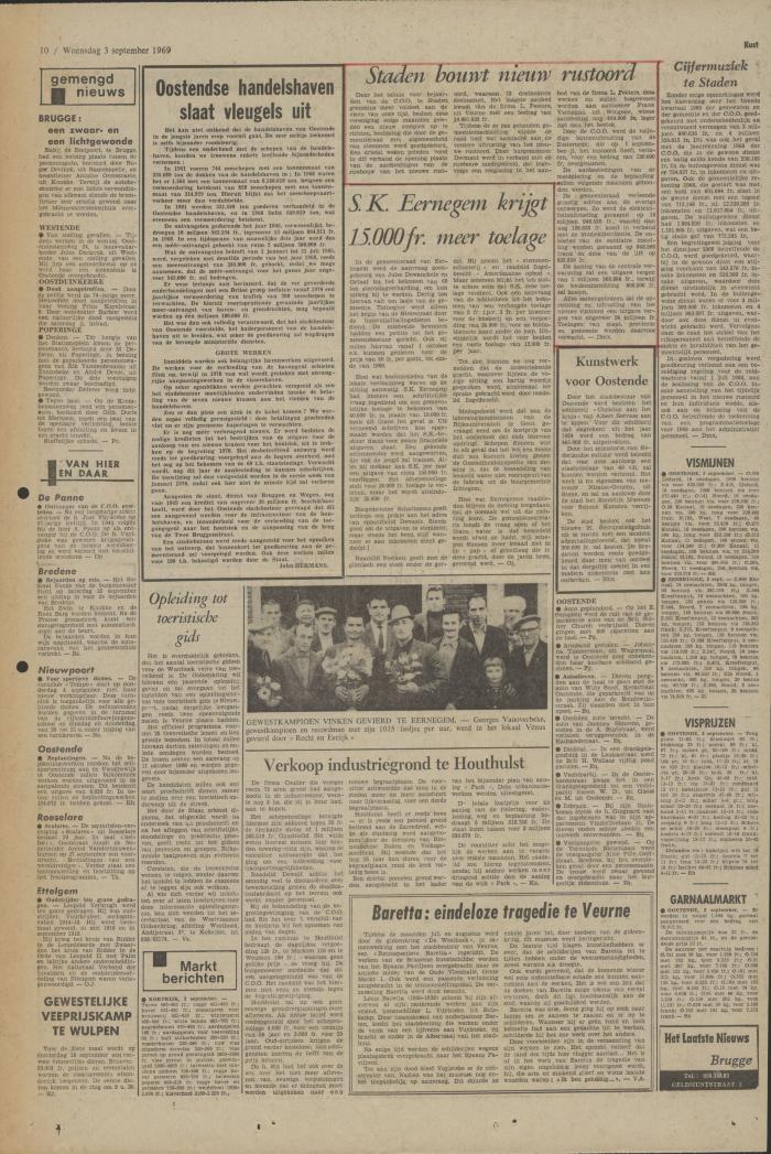 Krantenartikels, 3 september 1969