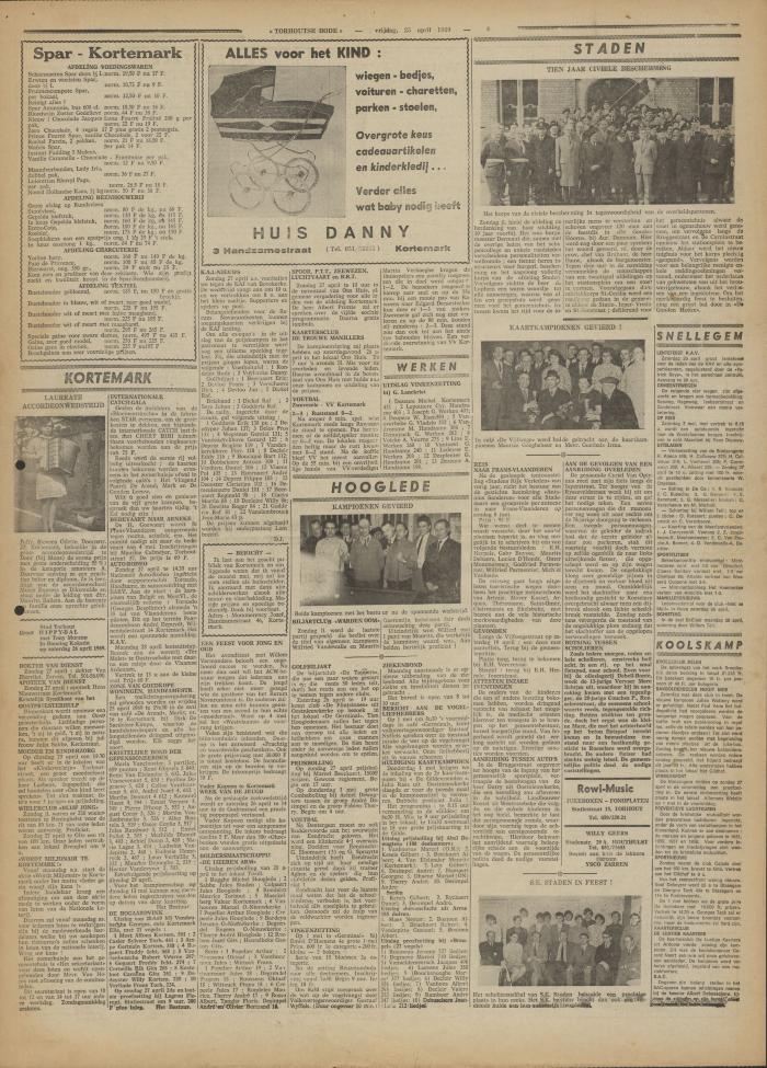 Torhoutse Bode, 25 april 1969