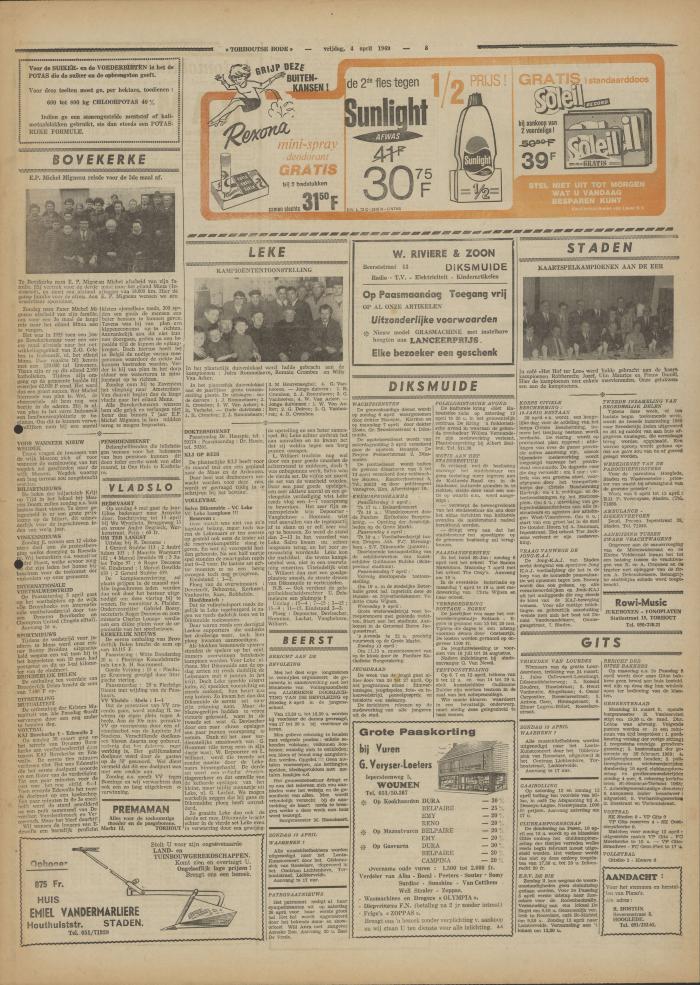 Torhoutse Bode, 4 april 1969