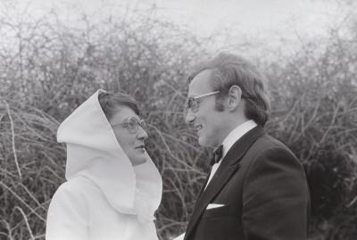 Fotoreportage van huwelijk van M. Vanneste, Moorslede december 1973