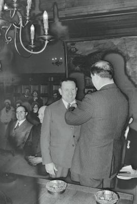 Bezoek minister Lavens aan Eurolac, Moorslede december 1973