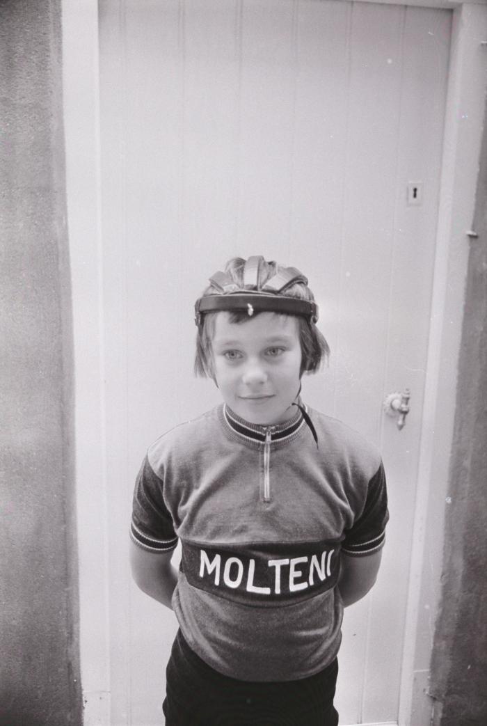 Luc Verledens poseert, Moorslede november 1973