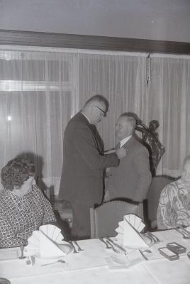 Huldiging bij firma Godderis, Roeselare december 1973 
