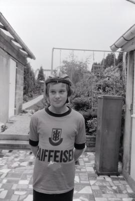 Kurt Verleden poseert, Moorslede oktober 1973