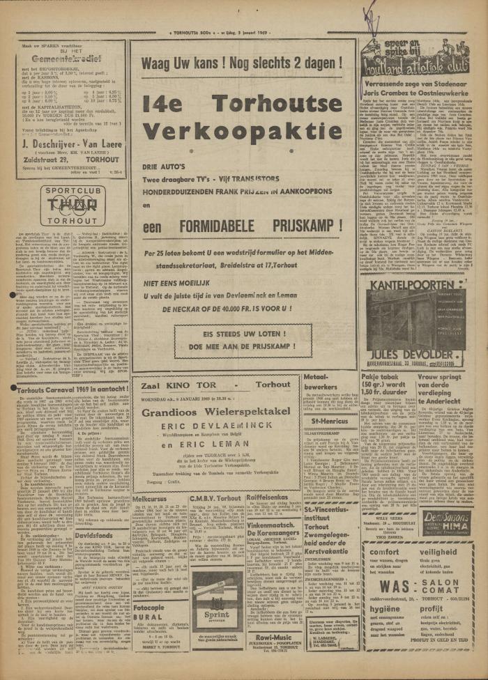 Torhoutse Bode, 3 januari 1969