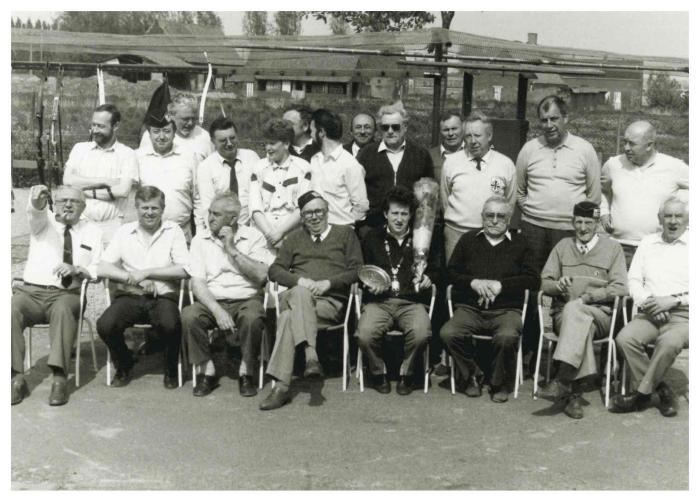 Boogschutters, Sint-Sebastiaansgilde, Ingelmunster, mei 1988