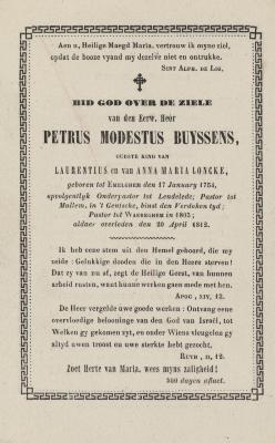 Bidprentjes, Ingelmunster, 1812