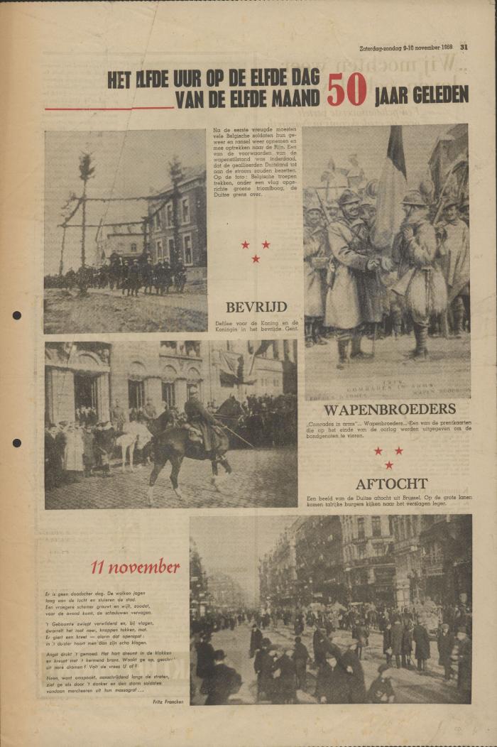 Krantenartikels, 9-10 november 1968