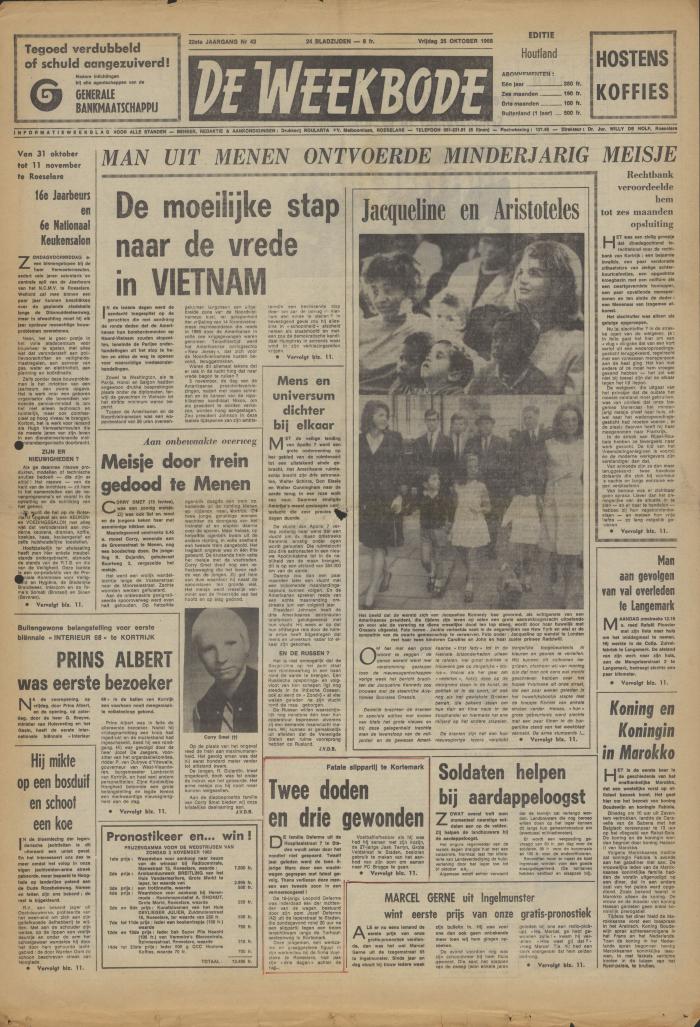 De Weekbode, 25 oktober 1968