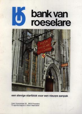 Publiciteit van de bank van Roeselare, Roeselare, +/- 1975-85