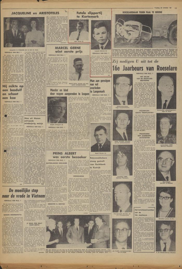 Krantenartikels, 25 oktober 1968