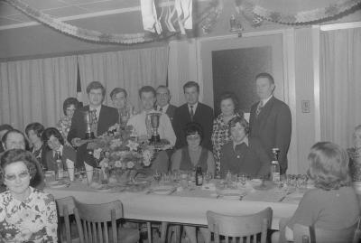 Viering schutterskampioen café Freya, Moorslede december 1972