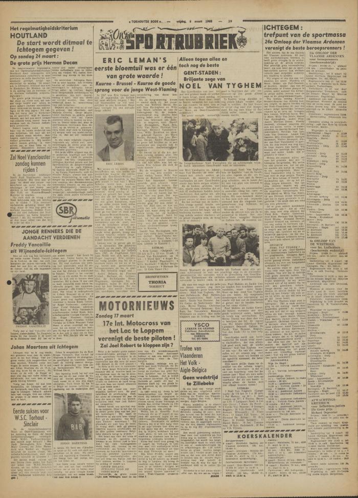Torhoutse Bode, 8 maart 1968