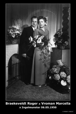 Braeckeveldt Roger en Vroman Marcella, Ingelmunster, 1950
