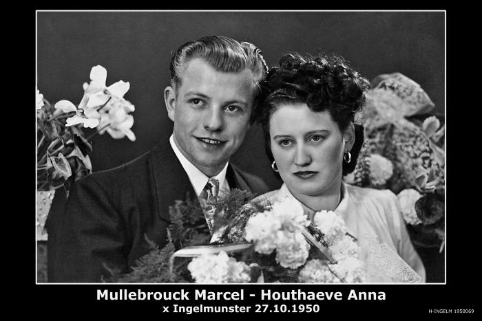 Houthaeve Anna en Mullebrouck Marcel, Ingelmunster, 1950
