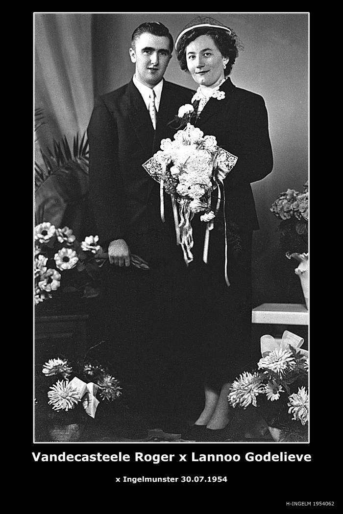 Vandecasteele Roger en Lannoo Godelieve, Ingelmunster, 1954
