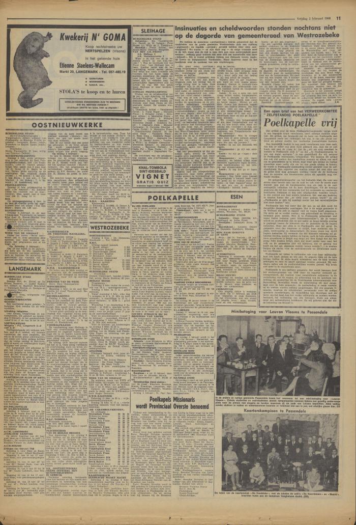 Krantenartikels, 2 februari 1968