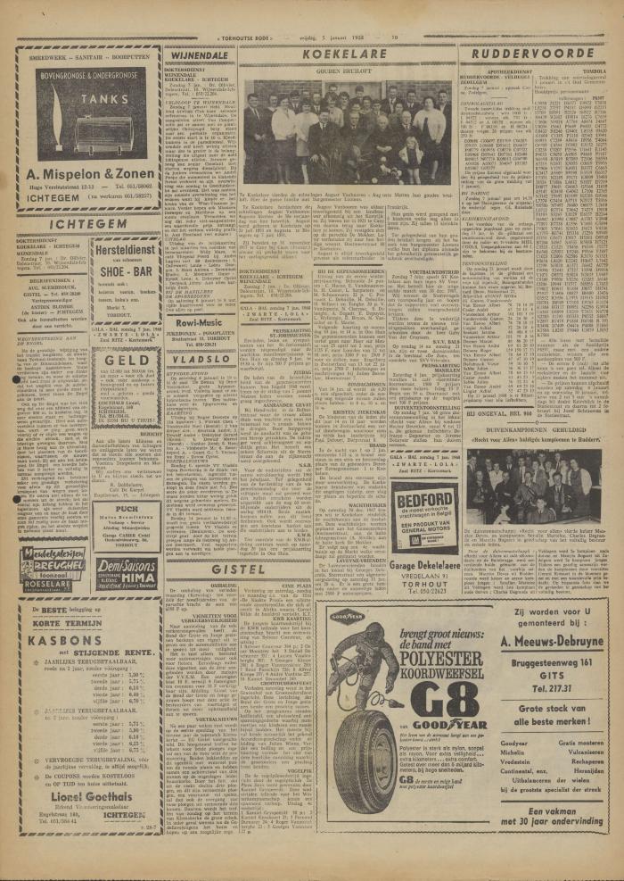 Torhoutse Bode, 5 januari 1968
