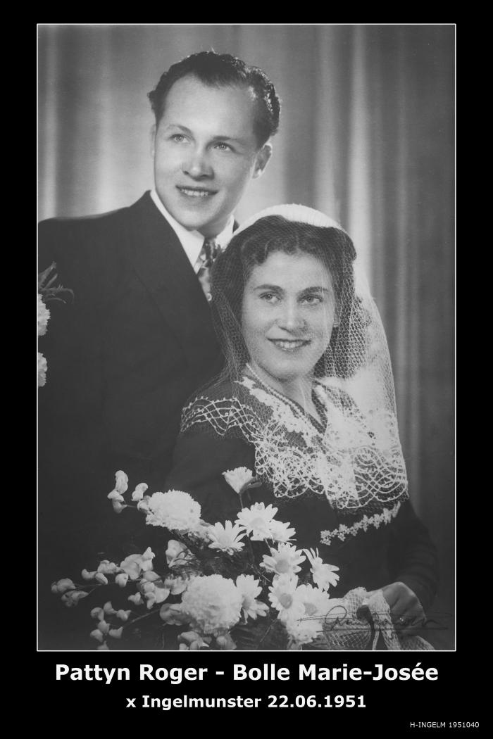Pattyn Roger Andreas en Bolle Marie-Josée, Ingelmunster, 1951
