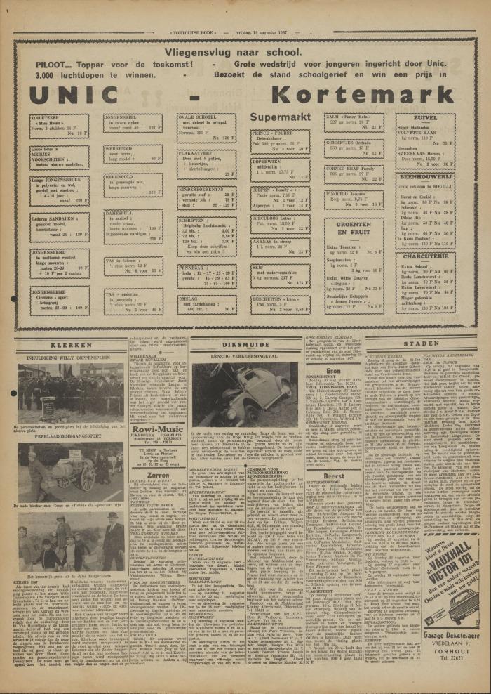 Torhoutse Bode, 18 augustus 1967