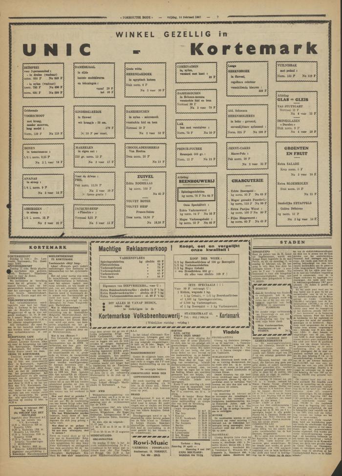 Torhoutse Bode, 10 februari 1967