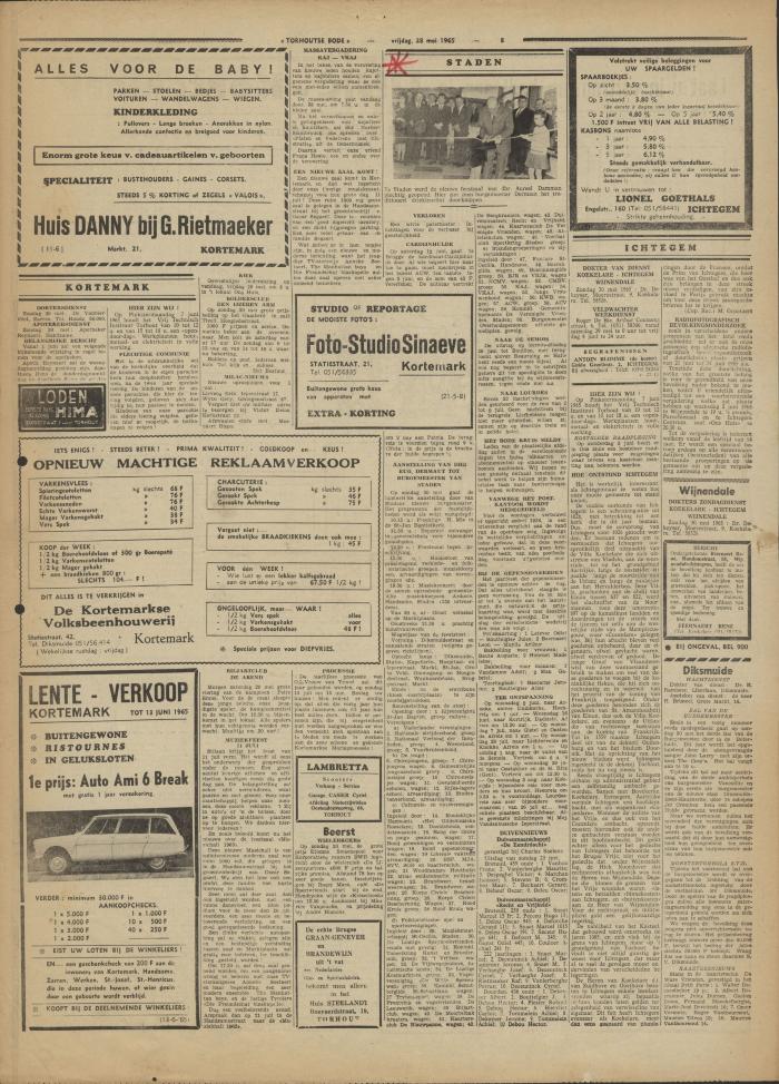 Torhoutse Bode, 28 mei 1965