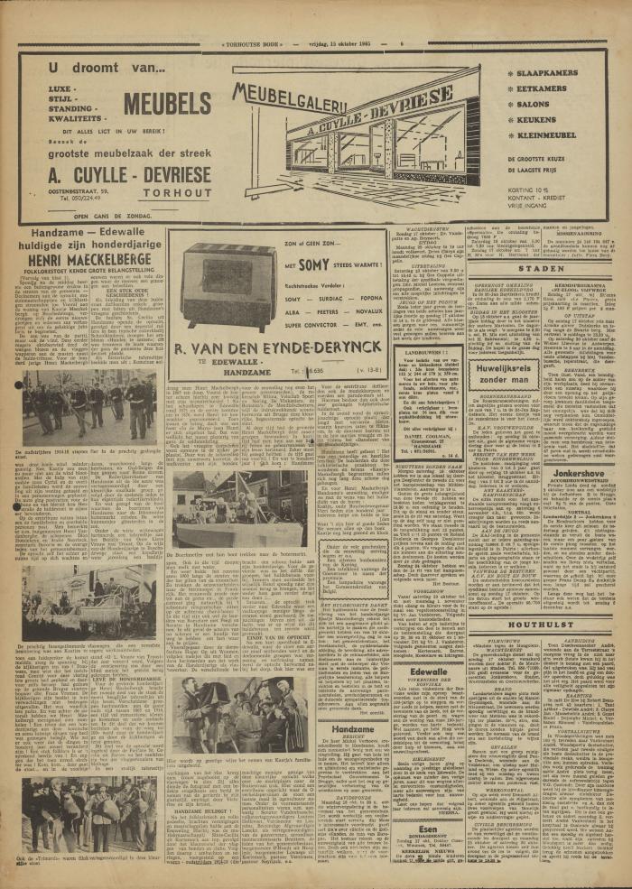Torhoutse Bode, 15 oktober 1965