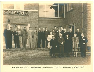 Personeel metaalhandel Verhoestraete NV, 4 april 1948