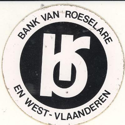 Sticker Bank van Roeselare en West-Vlaanderen