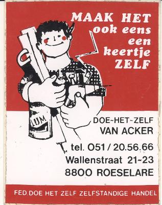 Sticker Doe-het-zelf Van Acker Roeselare