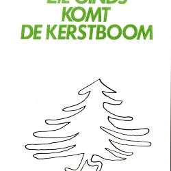 Beeldzijde kerst- en nieuwjaarskaart, wandelende kerstboom