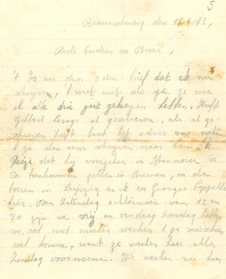 Brief van Gaston Vallaey aan ouders, Braunschweig 18 april 1943