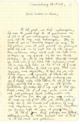 Brief van Gaston Vallaey aan ouders, Braunschweig 28 mei 1943