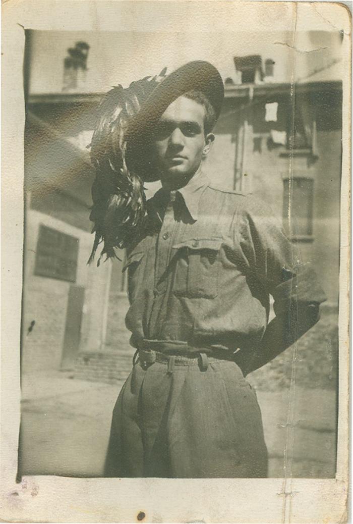 Italiaanse krijgsgevangene in kamp van Braunschweig, 1943