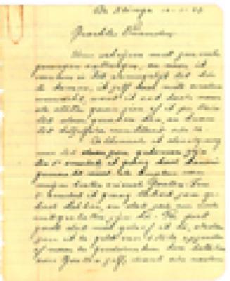 Brief van Dingemans aan ouders Vallaey, De Klinge 10 januari 1943