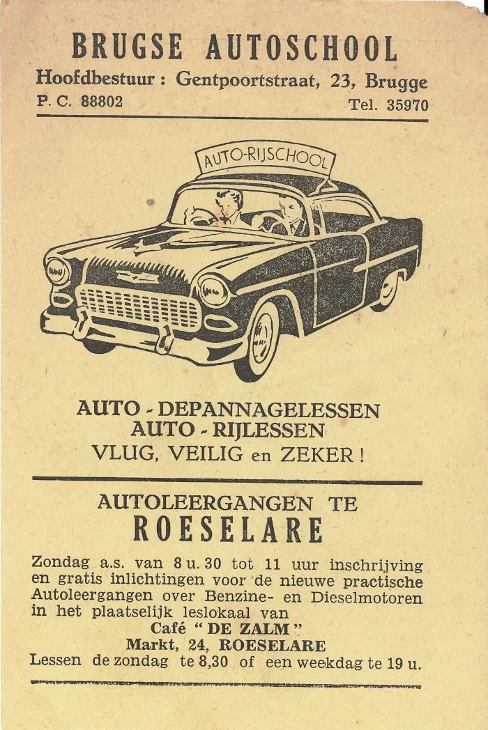 Promotie autoleergangen, Roeselare.