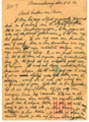 Briefkaart en brief van Gaston Vallaey aan ouders, Braunschweig 6 en 20 april 1944