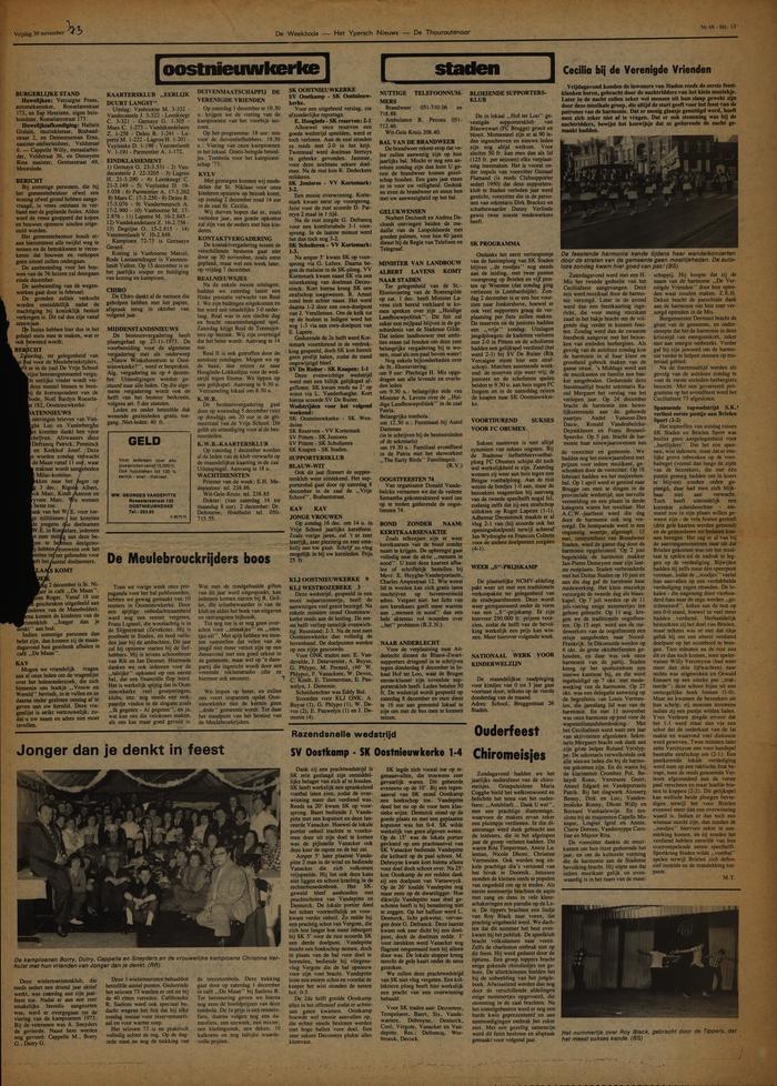 De Weekbode, 30 november 1973