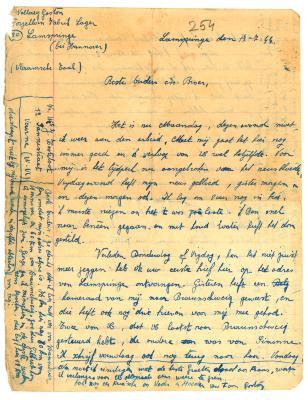 Brief en briefkaart van Gaston Vallaey aan ouders, Lamspringe 17, 18 juli 1944