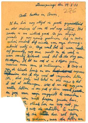 Briefkaarten van Gaston Vallaey aan ouders, Lampsringe 9 en 12 augustus 1944