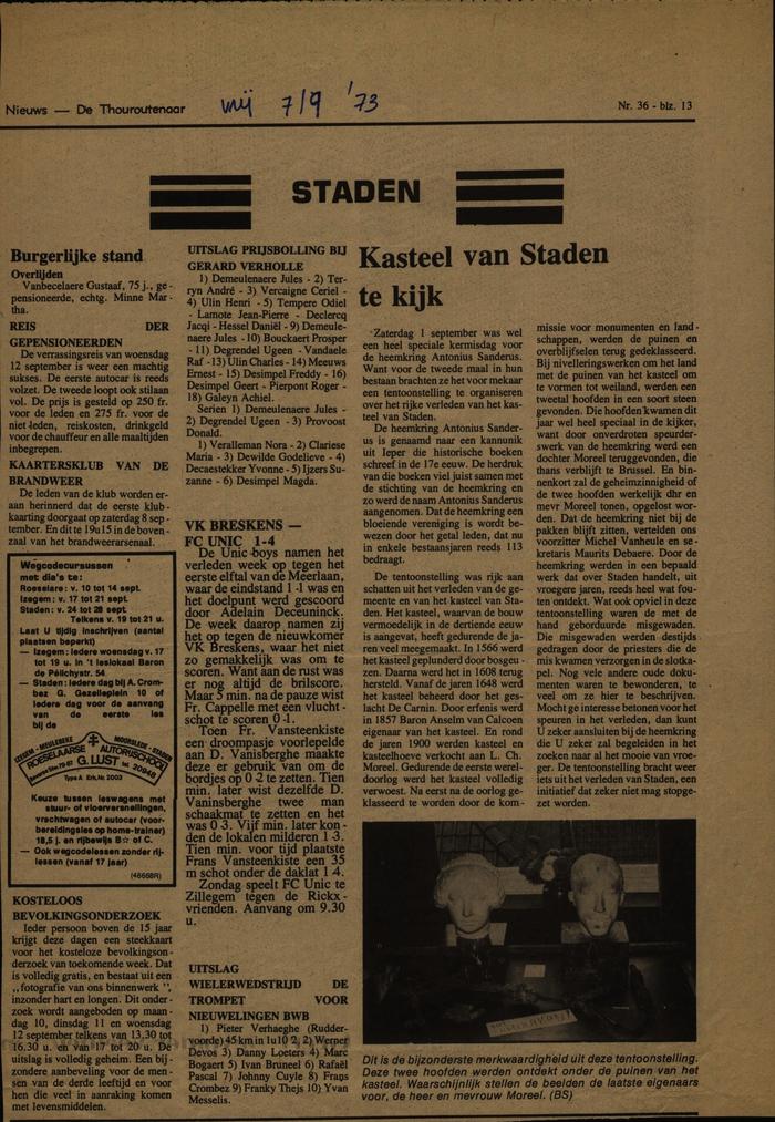 De Weekbode, 7 september 1973